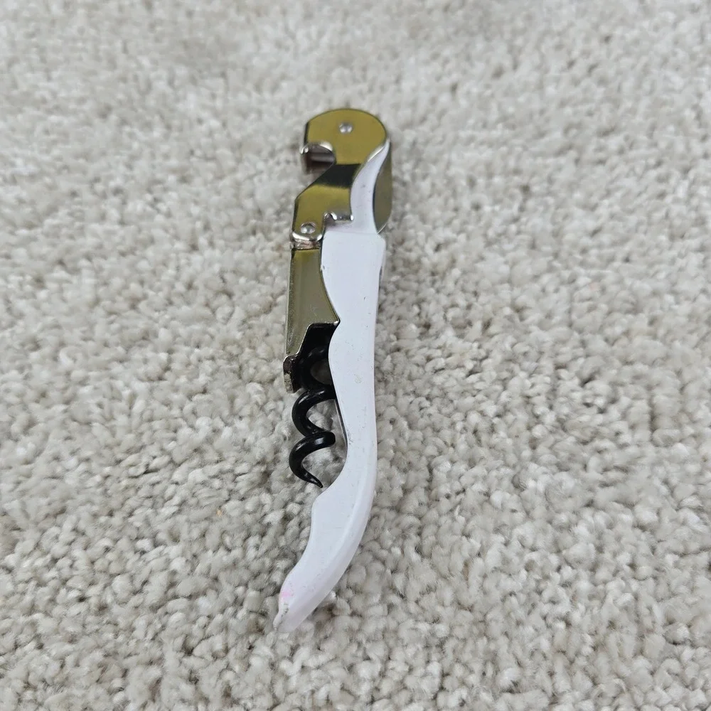 Pulltap's‎ Mastrojanni Wine Opener White Double Hinged Waiters Corkscrew